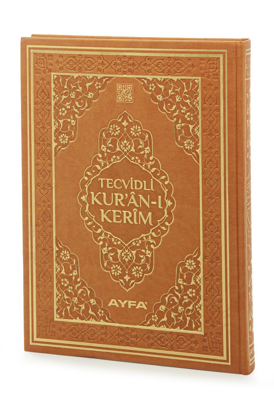 Tecvidli Kuranı Kerim - Termo Deri - Cami Boy - Kahverengi Renkli - Ayfa Yayınevi - Bilgisayar Hatlı