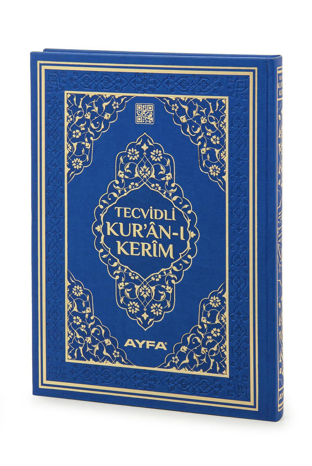 Tecvidli Kuranı Kerim - Termo Deri - Cami Boy - Lacivert Renkli - Ayfa Yayınevi - Bilgisayar Hatlı