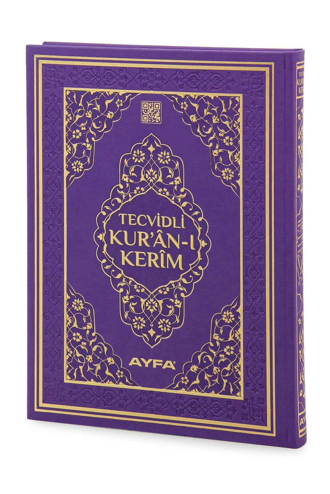 Tecvidli Kuranı Kerim - Termo Deri - Cami Boy - Lila Renkli - Ayfa Yayınevi - Bilgisayar Hatlı