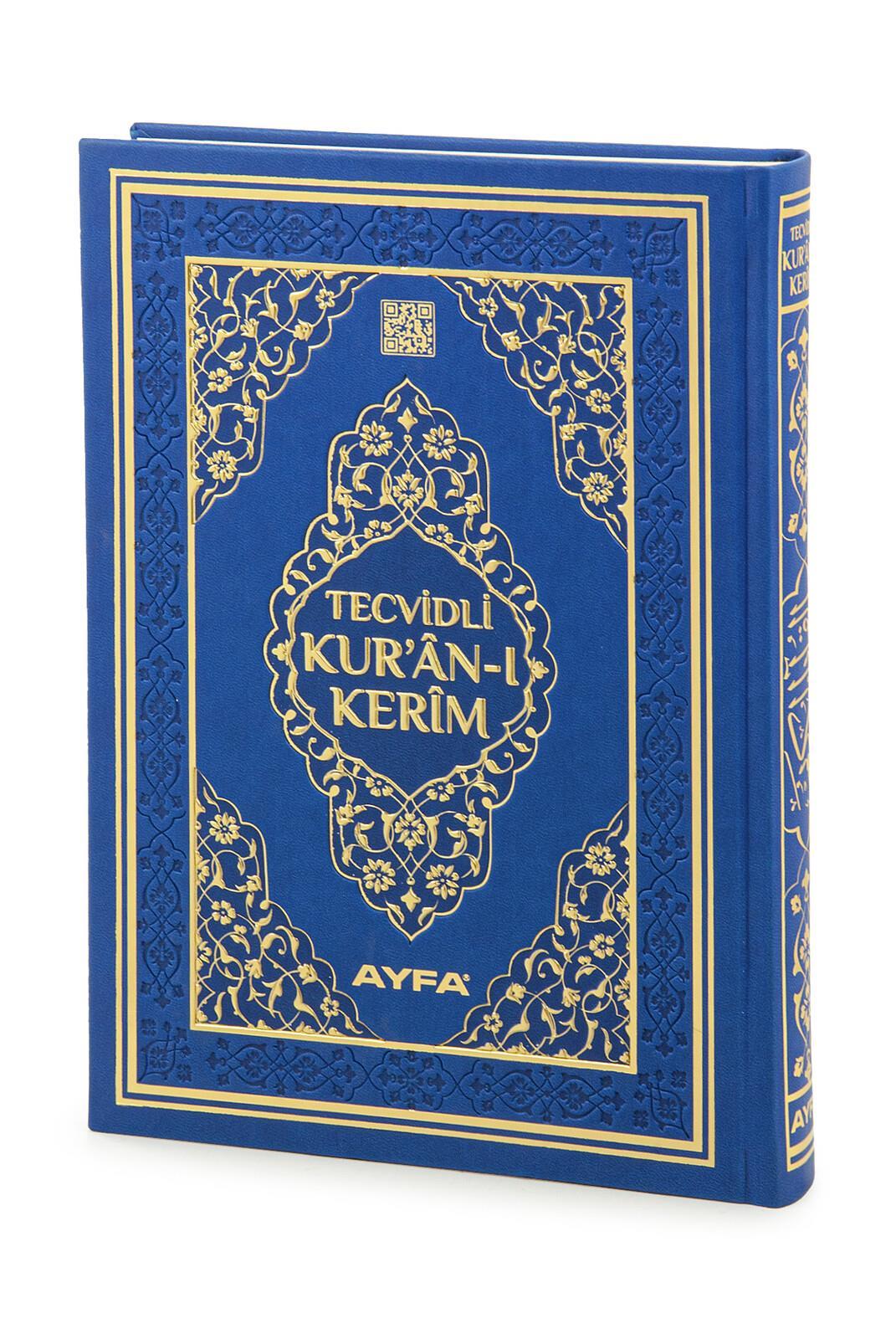 Tecvidli Kuranı Kerim - Termo Deri - Rahle Boy - Lacivert Renkli - Ayfa Yayınevi - Bilgisayar Hatlı
