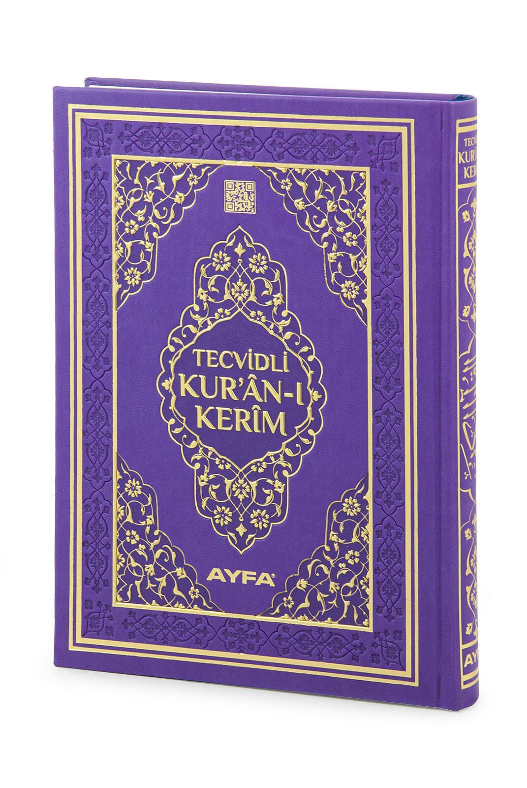 Tecvidli Kuranı Kerim - Termo Deri - Rahle Boy - Lila Renkli - Ayfa Yayınevi - Bilgisayar Hatlı