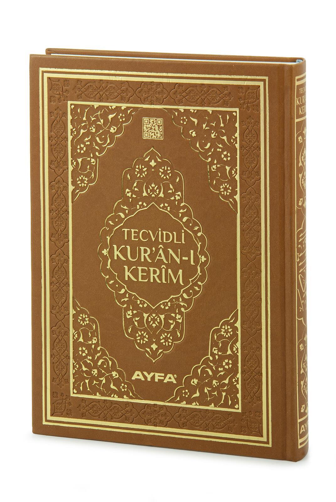Tecvidli Kuranı Kerim - Termo Deri - Rahle Boy - Kahverengi Renkli - Ayfa Yayınevi - Bilgisayar Hatlı