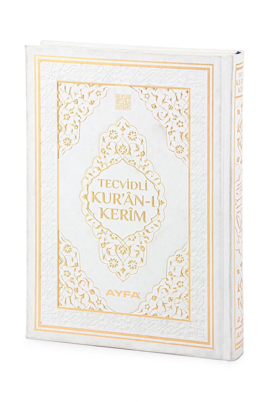 Tecvidli Kuranı Kerim - Termo Deri - Rahle Boy - Beyaz Renkli - Ayfa Yayınevi - Bilgisayar Hatlı