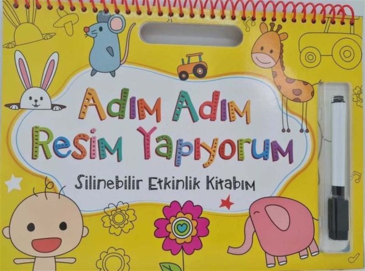 KolektifEgitim Etkinlik KitaplariAdım Adım Resim Yapıyorum - Silinebilir Etkinlik Kitabım - Sarı