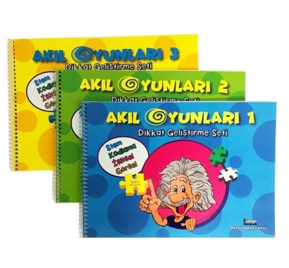 Duygu Duraklı ÖzlüEtkinlik KitaplarıAkıl Oyunları Dikkat Geliştirme Seti - 3 Kitap Takım
