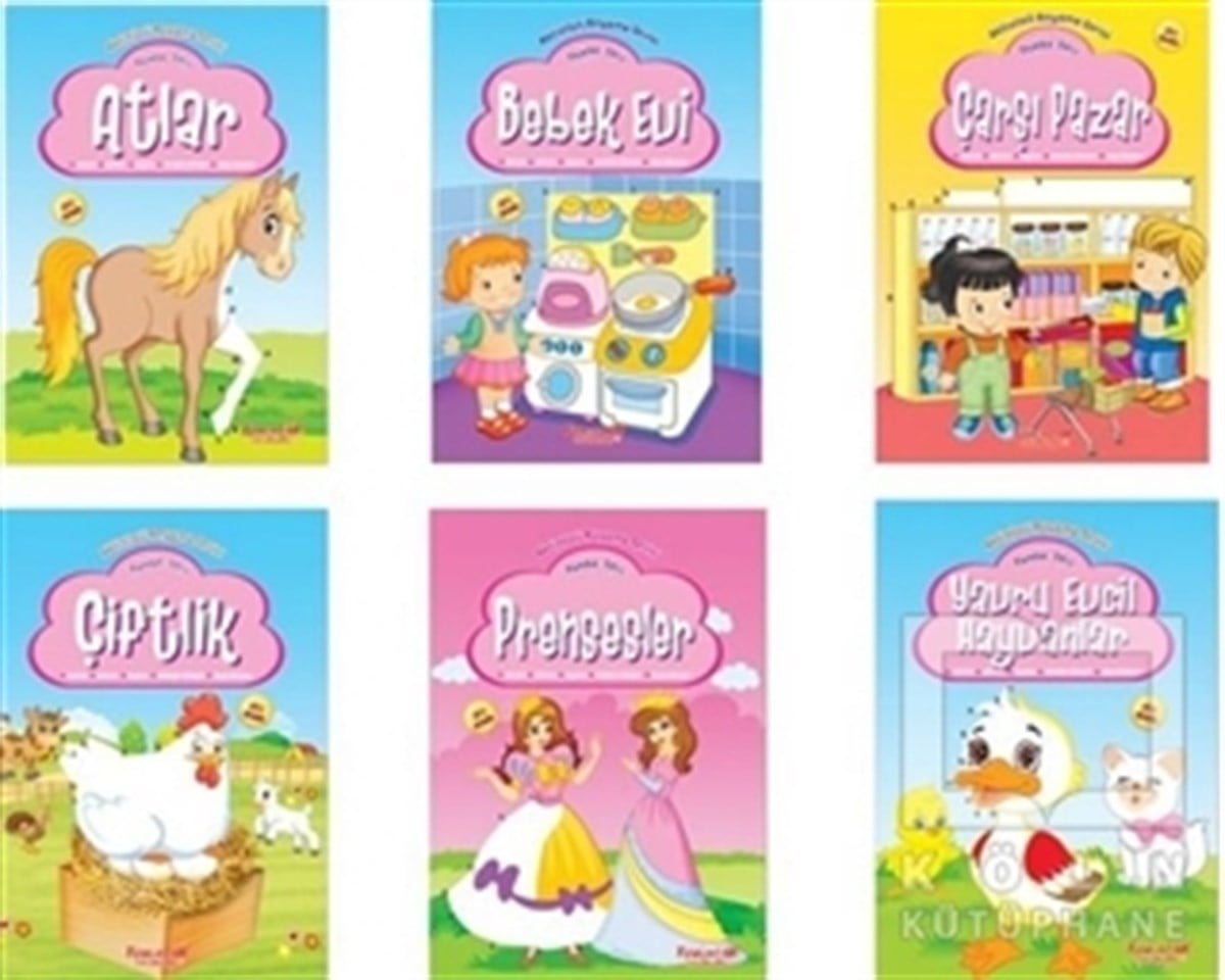 KolektifBoyama KitaplarıAktiviteli Boyama Kitabı - Pembe Seti (6 Kitap Takım)
