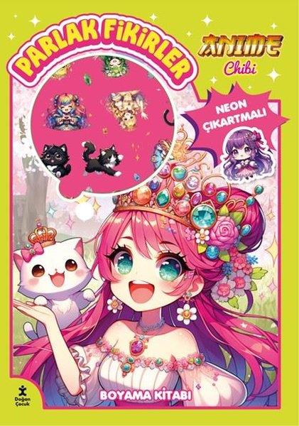 KolektifEgitim Etkinlik KitaplariAnime Chibi - Parlak Fikirler Neon Çıkartmalı Boyama Kitabı