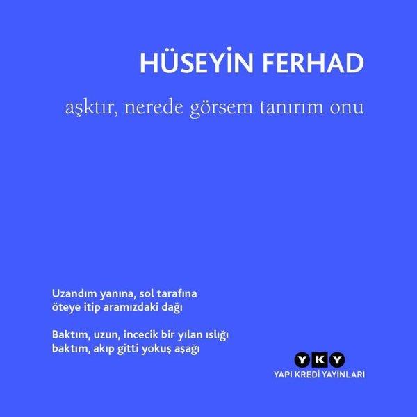 Hüseyin FerhadTürk ŞiiriAşktır, Nerede Görsem Tanırım Onu