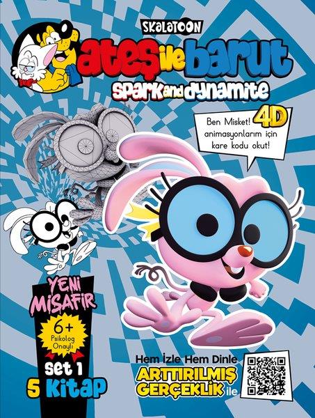 Alp TürkbinerÇocuk Gençlik RomanlarıAteş İle Barut - Yeni Misafir AR 4D Animasyonlu Kitap Set 1 - 5 Kitap