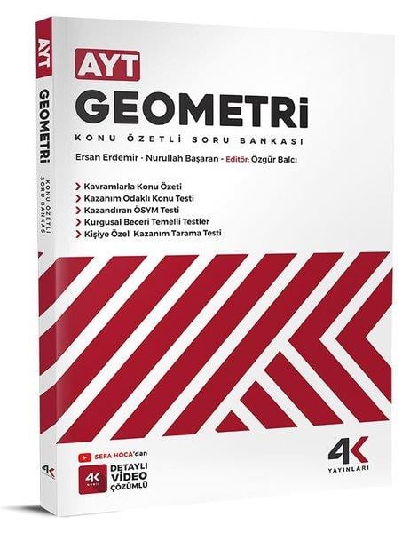 Ersan ErdemirAYT GeometriAYT Geometri Konu Özetli Soru Bankası