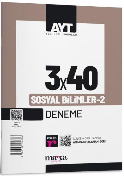 KolektifAYT Tüm DerslerAYT Sosyal Bilimler 2 3x40 Deneme