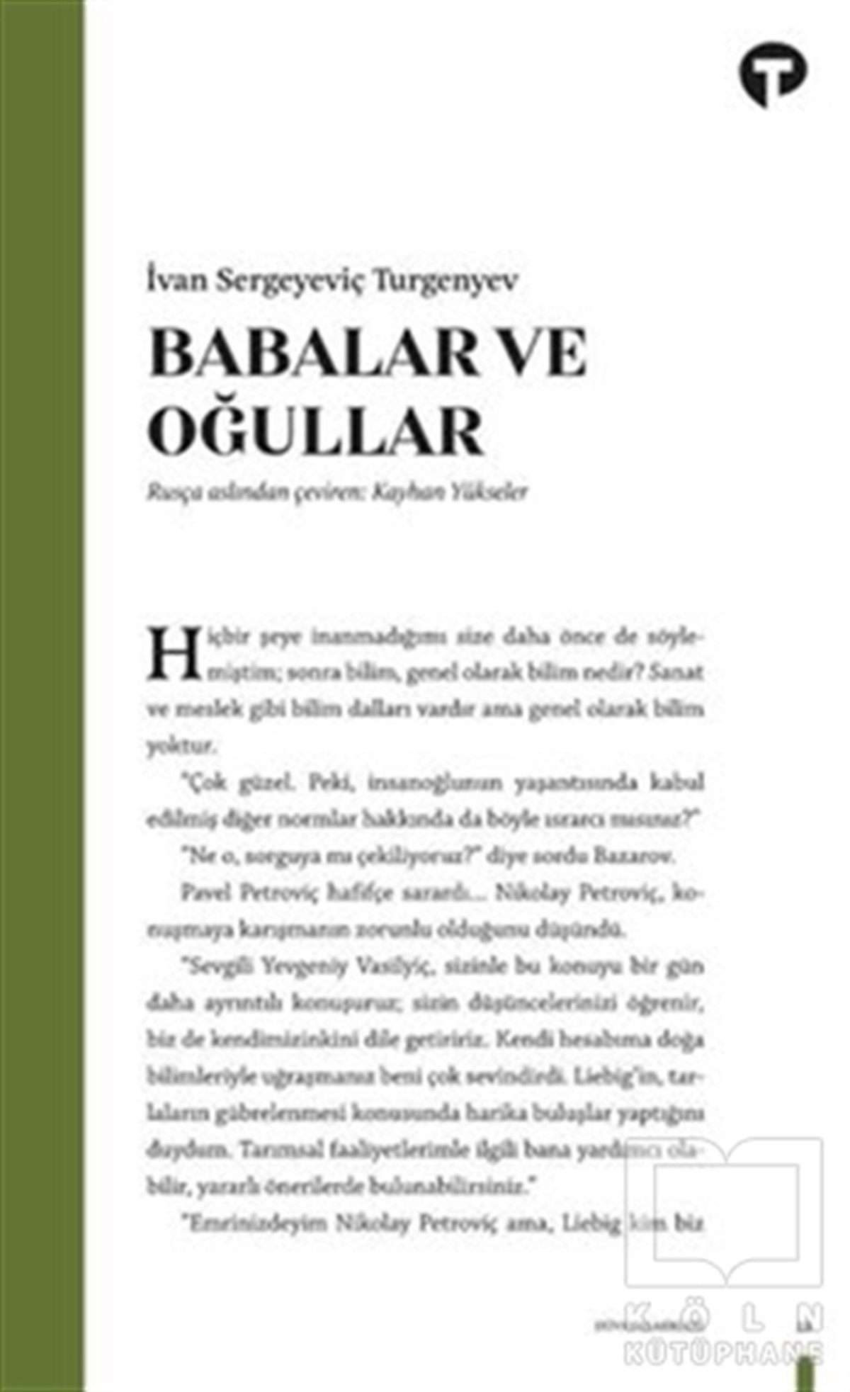 Ivan Sergeyevich TurgenevTürkçe RomanlarBabalar ve Oğullar