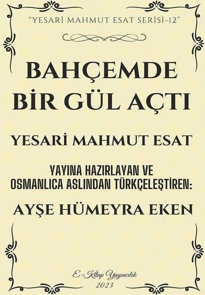 Yesari Mahmut EsatDünya RomanBahçemde Bir Gül Açtı