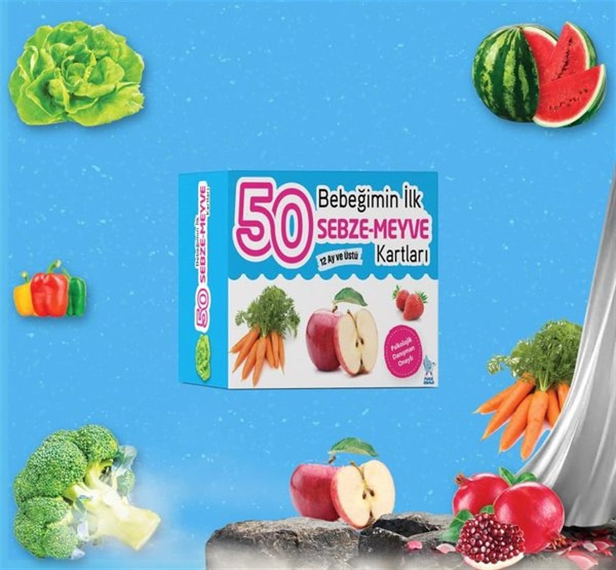 KolektifEgitim Etkinlik KitaplariBebeğimin İlk 50 Sebze-Meyve Kartları