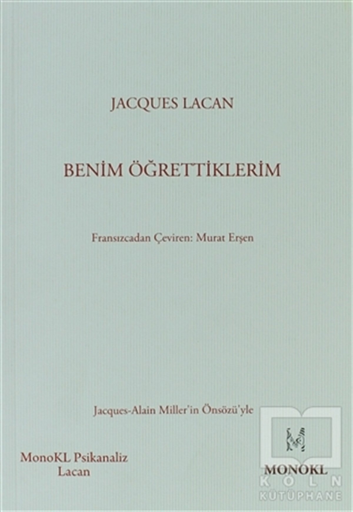 Jacques LacanDiğerBenim Öğrettiklerim