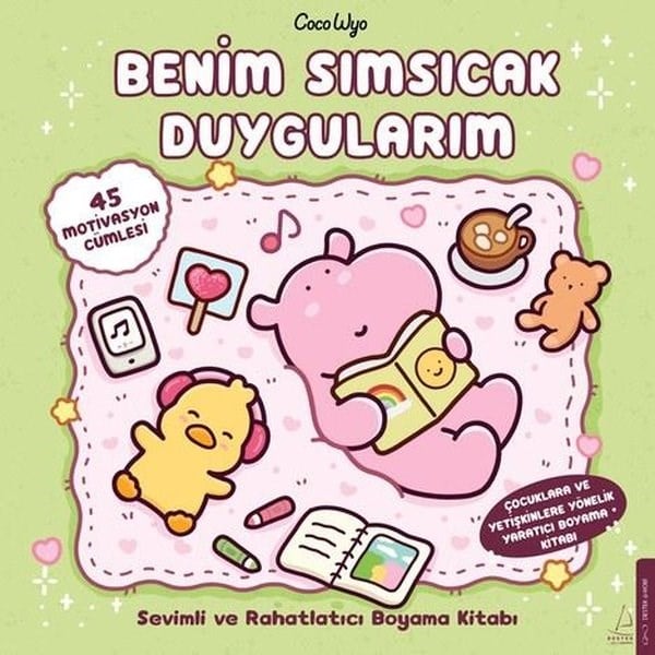 Coco WyoDiğerBenim Sımsıcak Duygularım - Sevimli ve Rahatlatıcı Boyama Kitabı - Çocuklara ve Yetişkinlere Yönelik