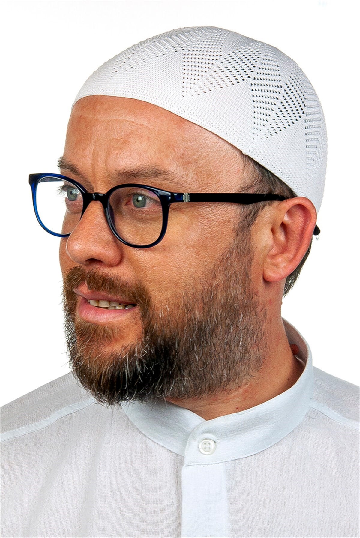 Berra Çelik Örme Dantel Namaz Takkesi Beyaz 1 Adet