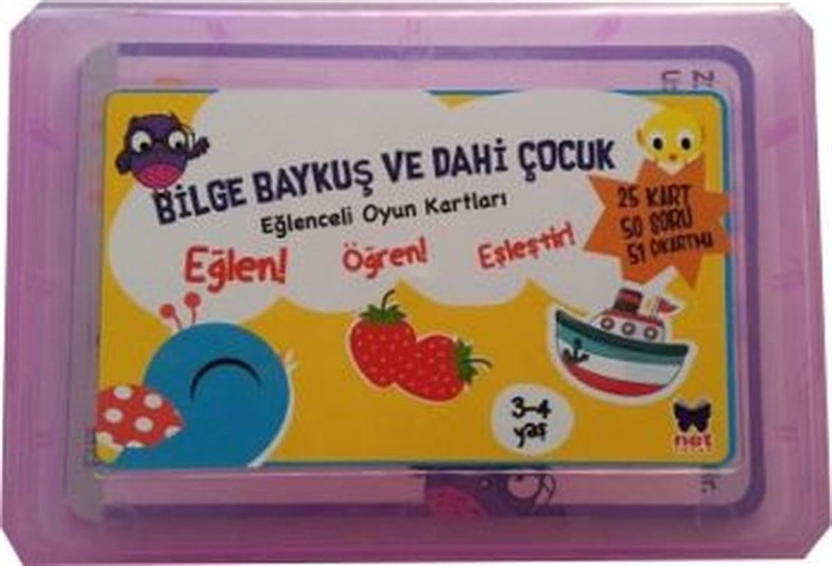 Ayça AtçıEgitim Etkinlik KitaplariBilge Baykuş ve Dahi Çocuk Sarı-Eğlenceli Oyun Kartları 3-4 Yaş
