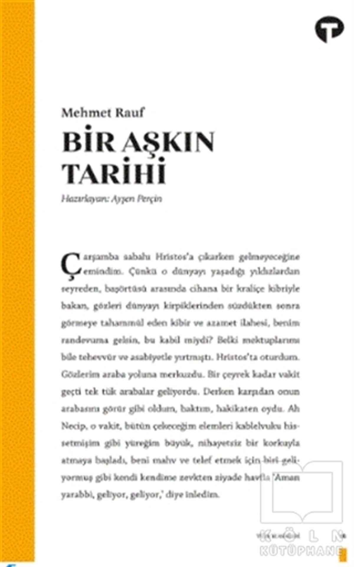 Mehmet RaufTürkçe RomanlarBir Aşkın Tarihi