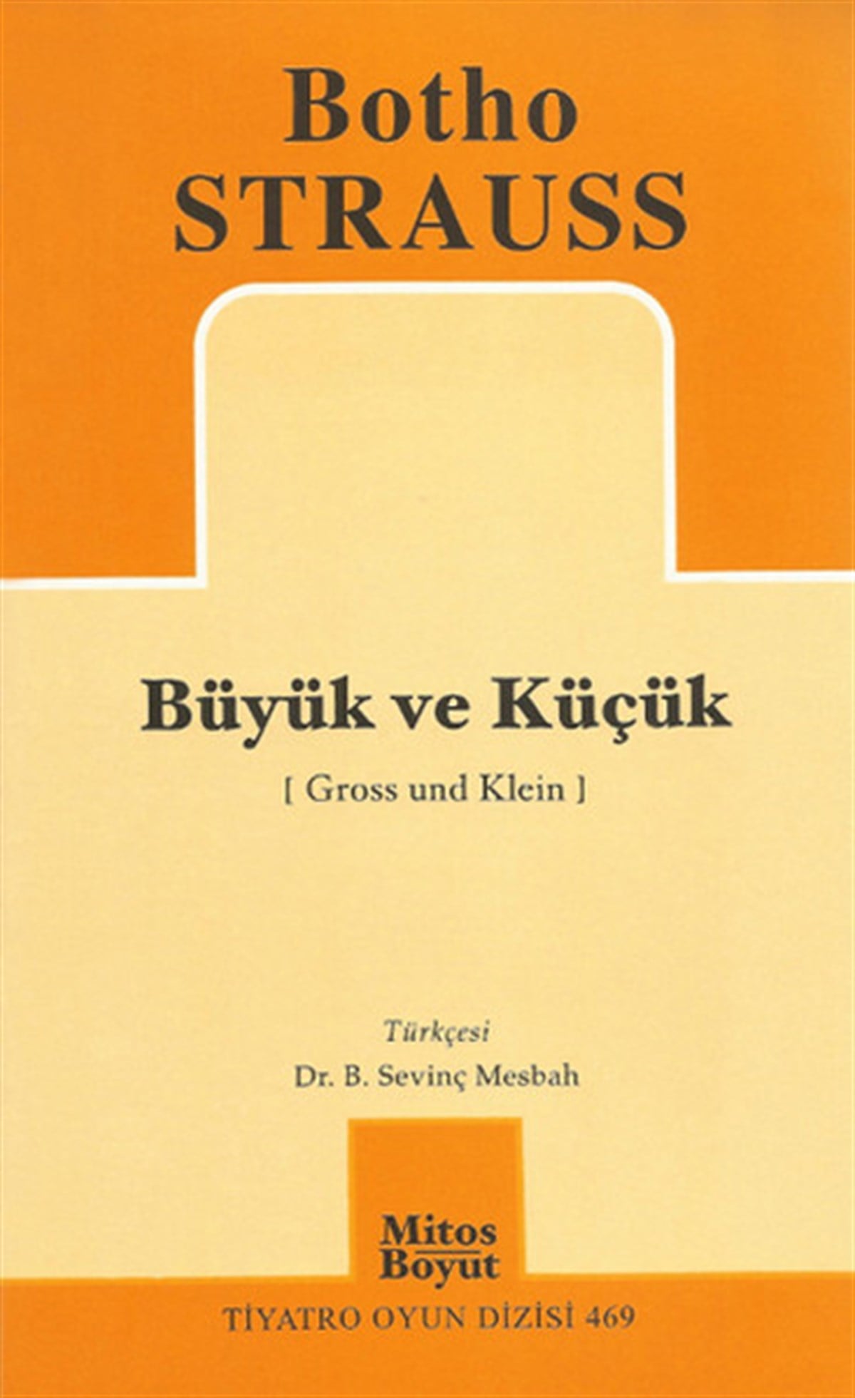 Botho StraussTiyatro TekniğiBüyük ve Küçük