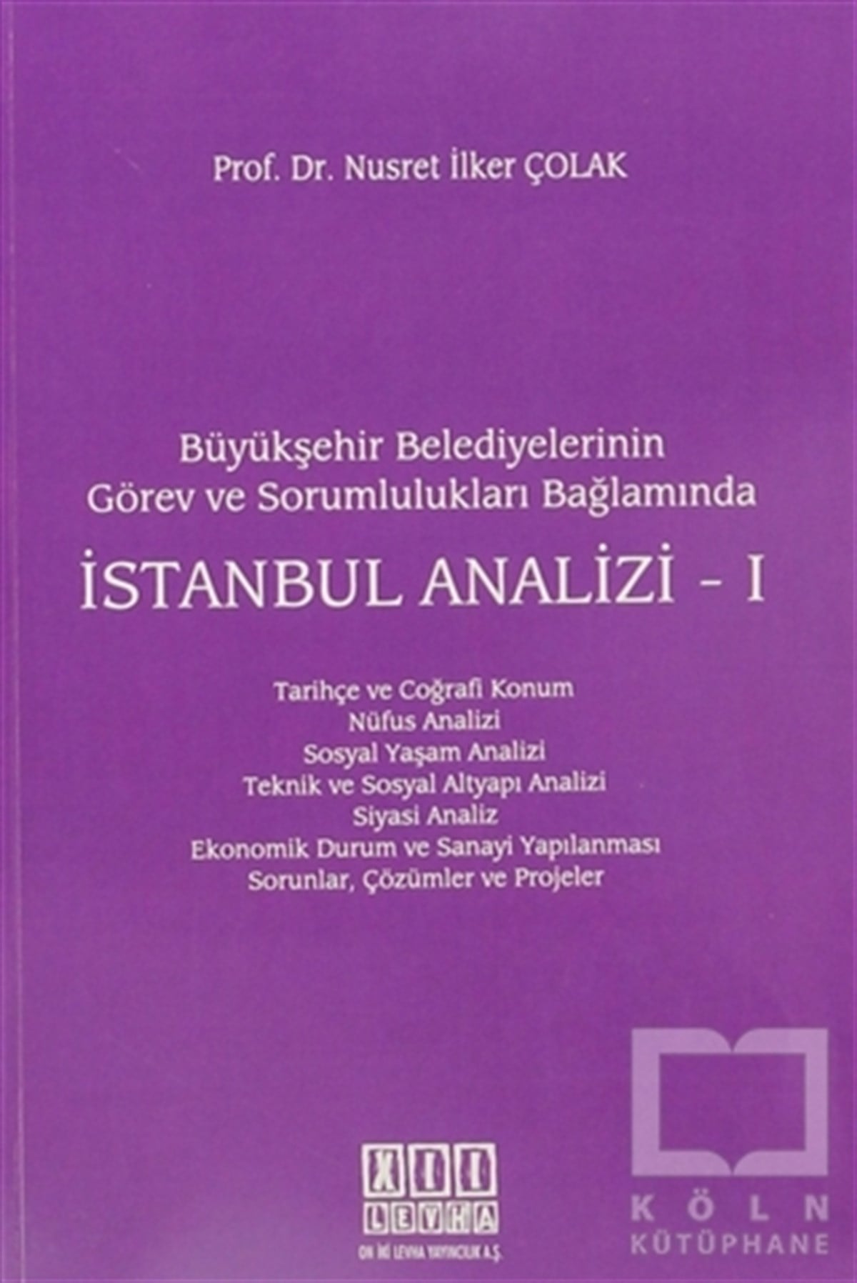 Nusret İlker ÇolakAkademikBüyükşehir Belediyelerinin Görev ve Sorumlulukları Bağlamında İstanbul Analizi - 1