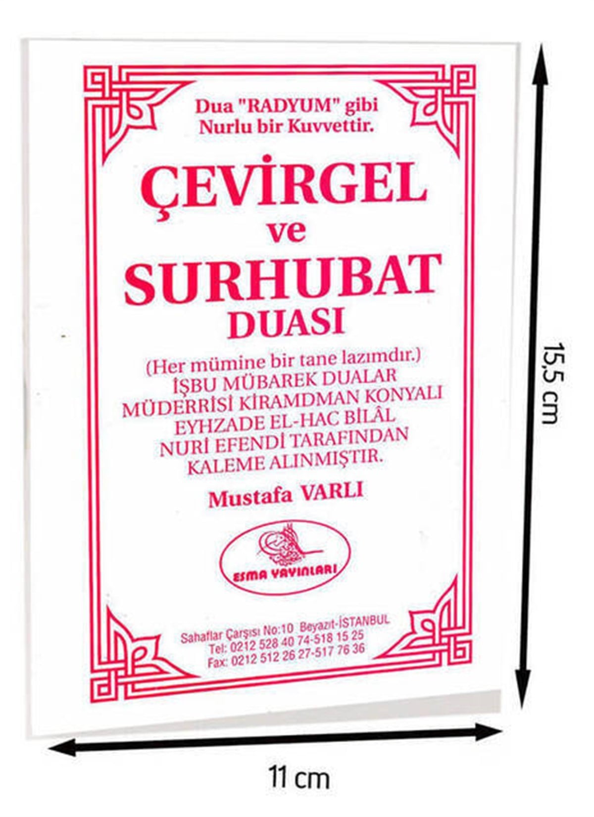 Çevirgel Surhubat Duası-1366