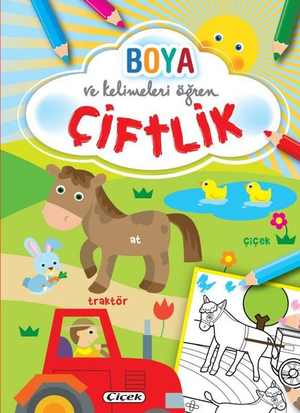 KolektifEgitim Etkinlik KitaplariÇiftlik - Boya ve Kelimeleri Öğren