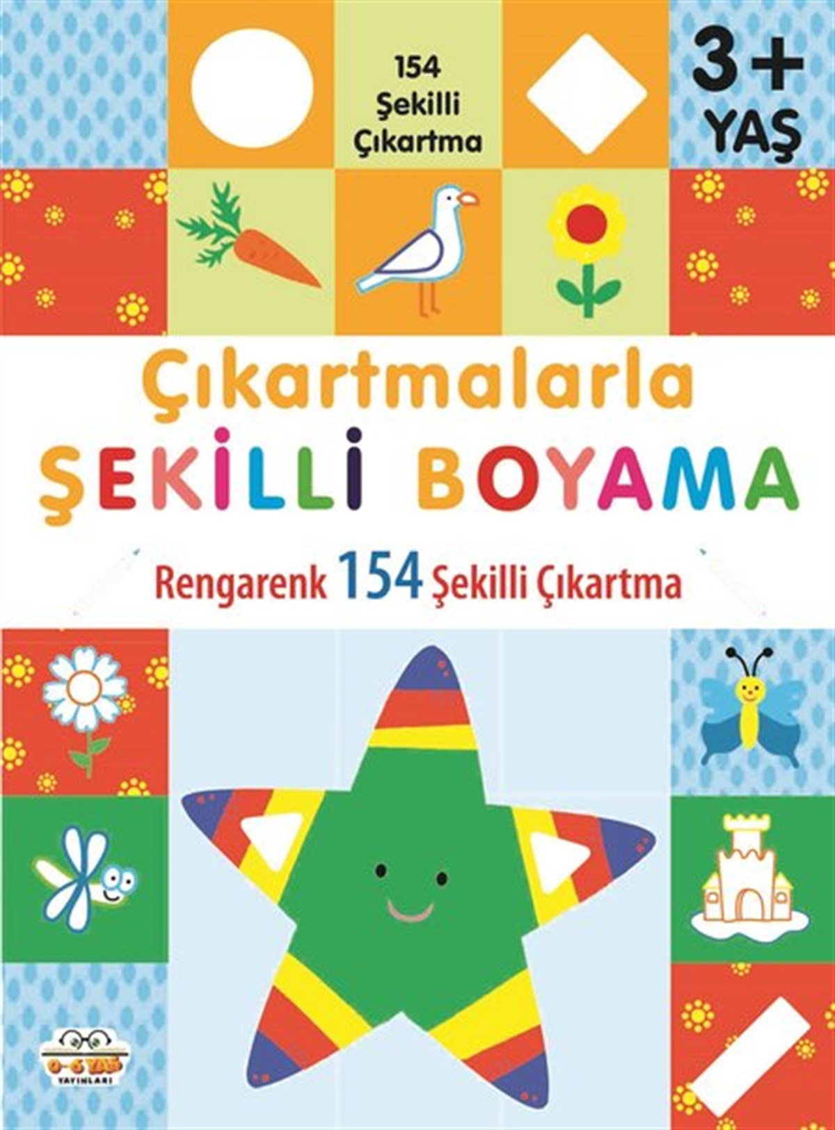 KolektifEgitim Etkinlik KitaplariÇıkartmalarla Şekilli Boyama - Rengarenk 154 Şekilli Çıkartma