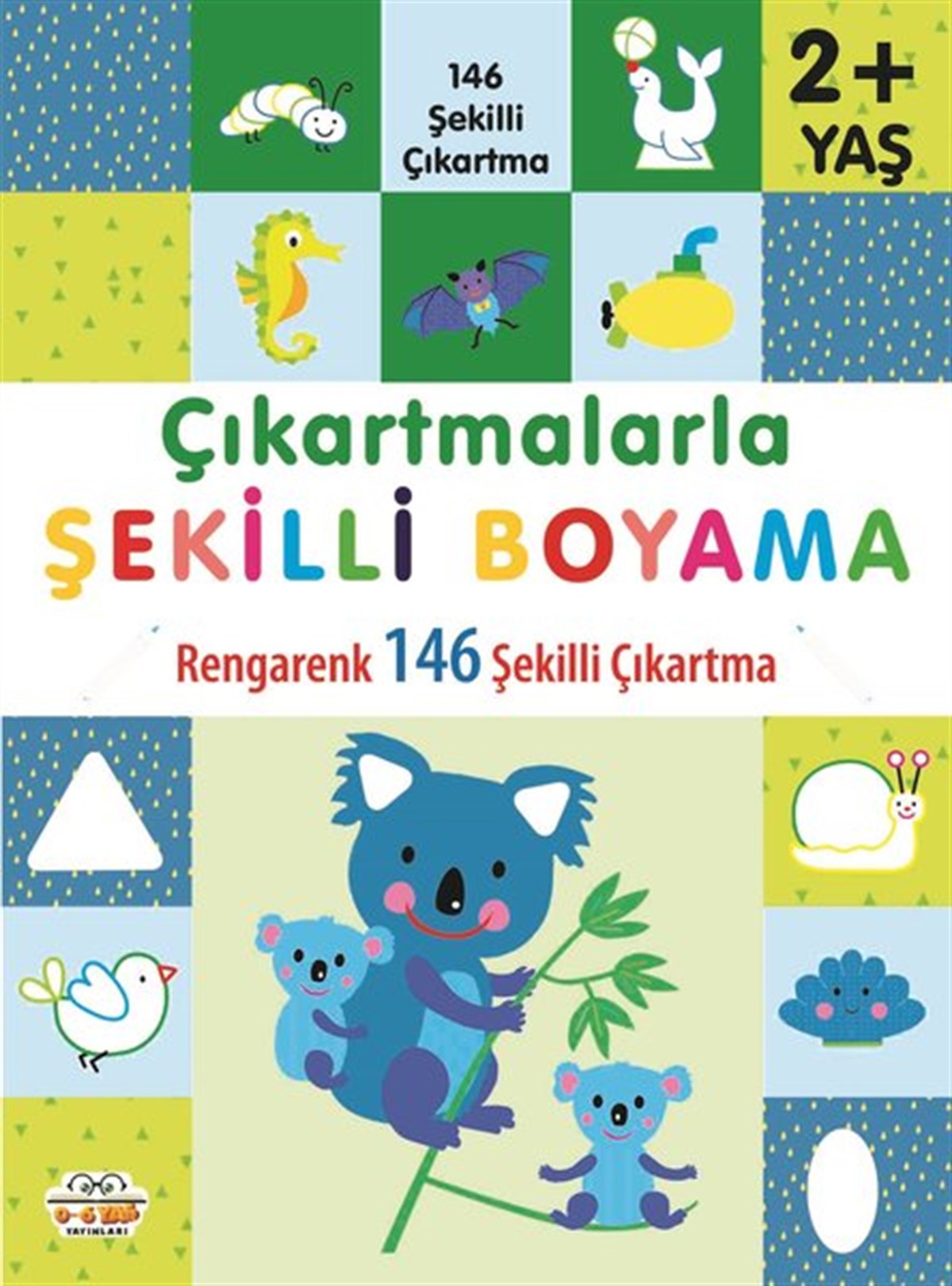 KolektifEgitim Etkinlik KitaplariÇıkartmalarla Şekilli Boyama - Rengarenk 146 Şekilli Çıkartma