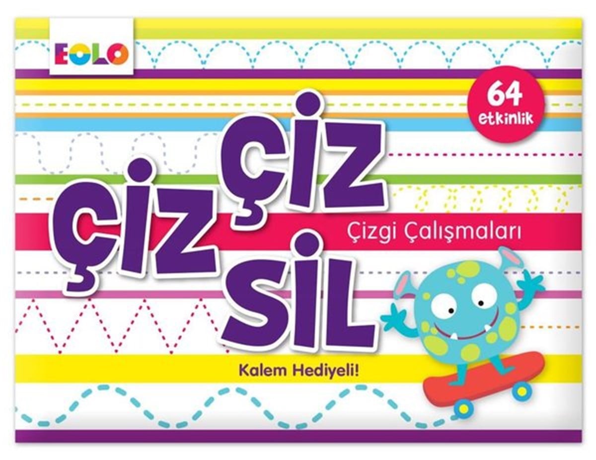 Berkay Dinç ÇakırEgitim Etkinlik KitaplariÇiz Çiz Sil-Çizgi Çalışmaları - 64 Etkinlik