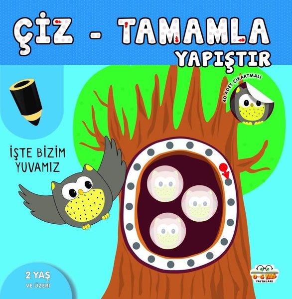 KolektifEgitim Etkinlik KitaplariÇiz - Tamamla Yapıştır  -  İşte Bizim Yuvamız  -  40 Adet Çıkartmalı