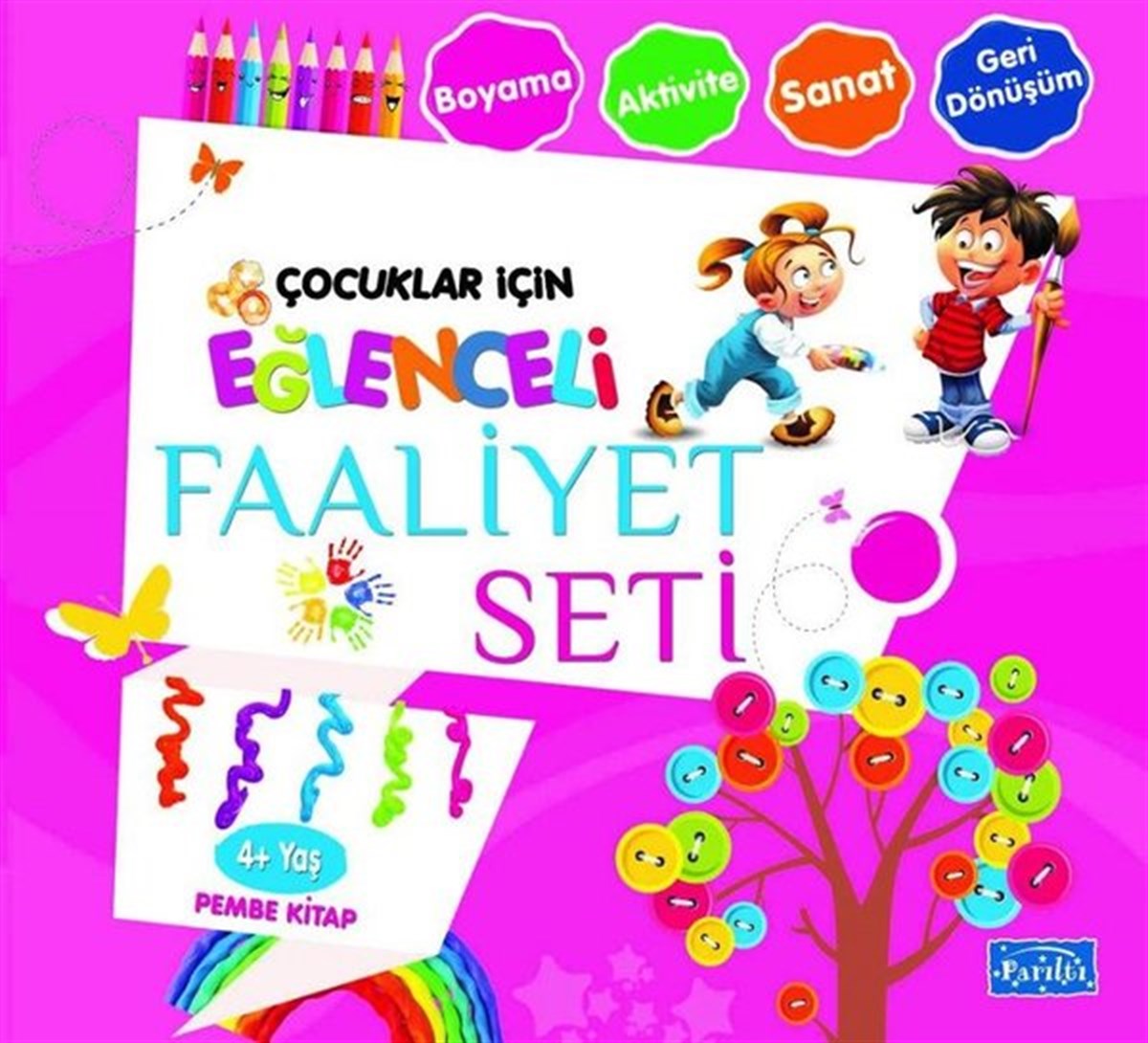 KolektifEtkinlik KitaplarıÇocuklar İçin Eğlenceli Faaliyet Seti Pembe Kitap 4 Yaş Üzeri