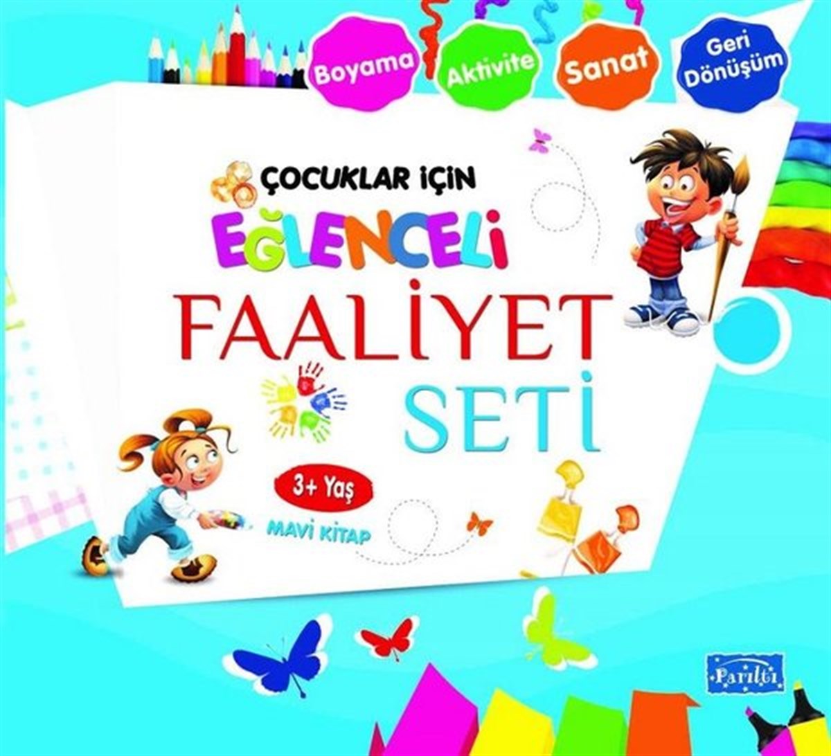 KolektifEtkinlik KitaplarıÇocuklar İçin Eğlenceli Faaliyet Seti Mavi Kitap 3 Yaş Üzeri