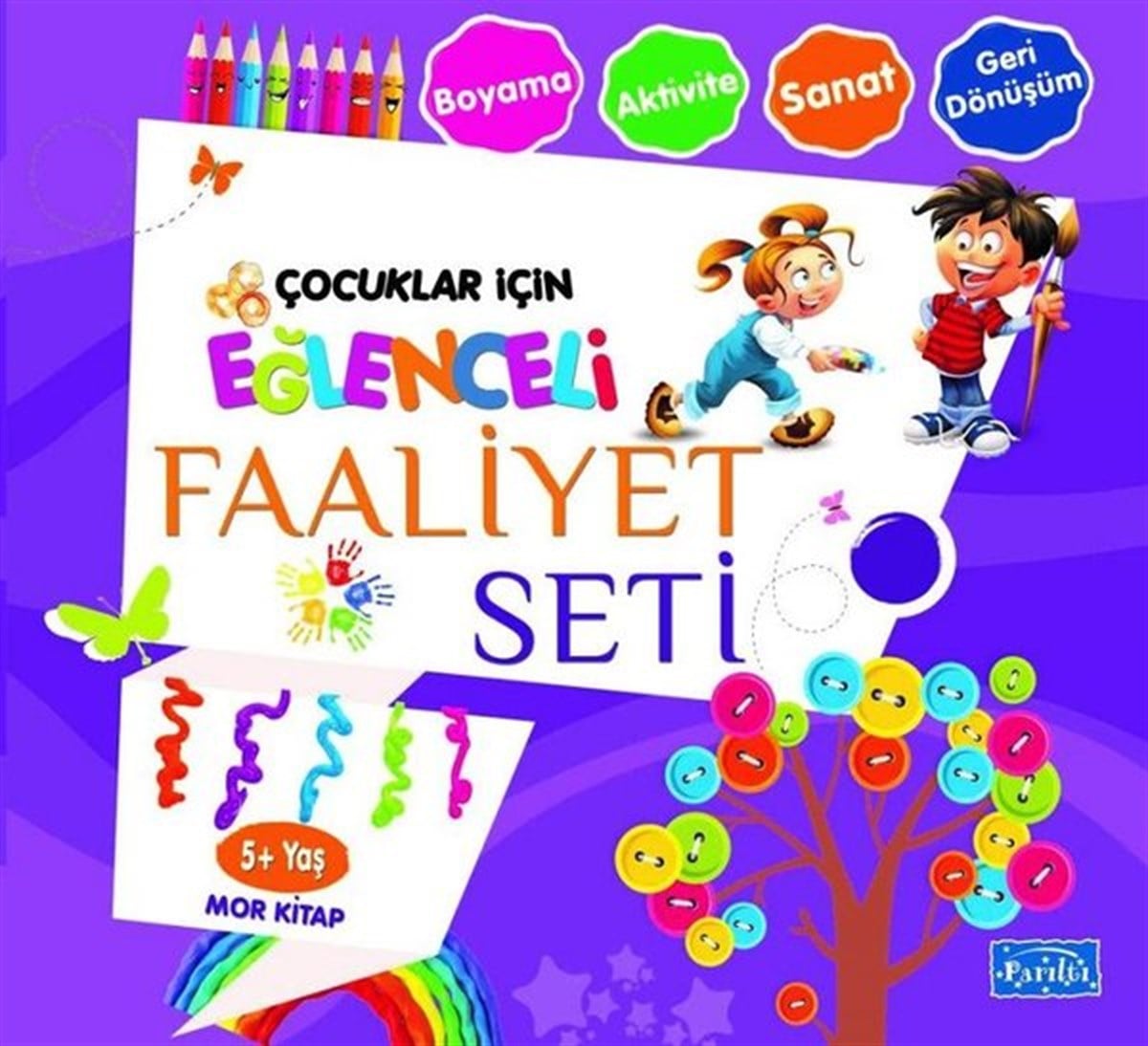 KolektifEtkinlik KitaplarıÇocuklar İçin Eğlenceli Faaliyet Seti Mor Kitap 5 Yaş Üzeri