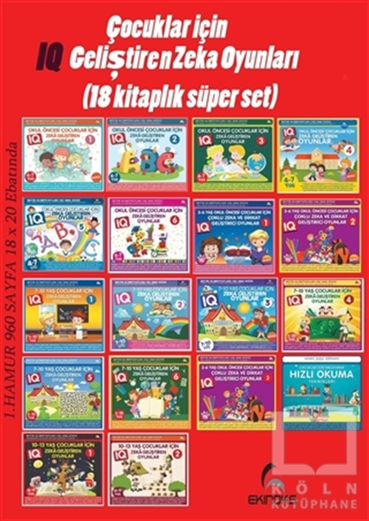 KolektifZeka GelişimiÇocuklar İçin IQ Geliştiren Zeka Oyunları (18 Kitaplık Süper Set)