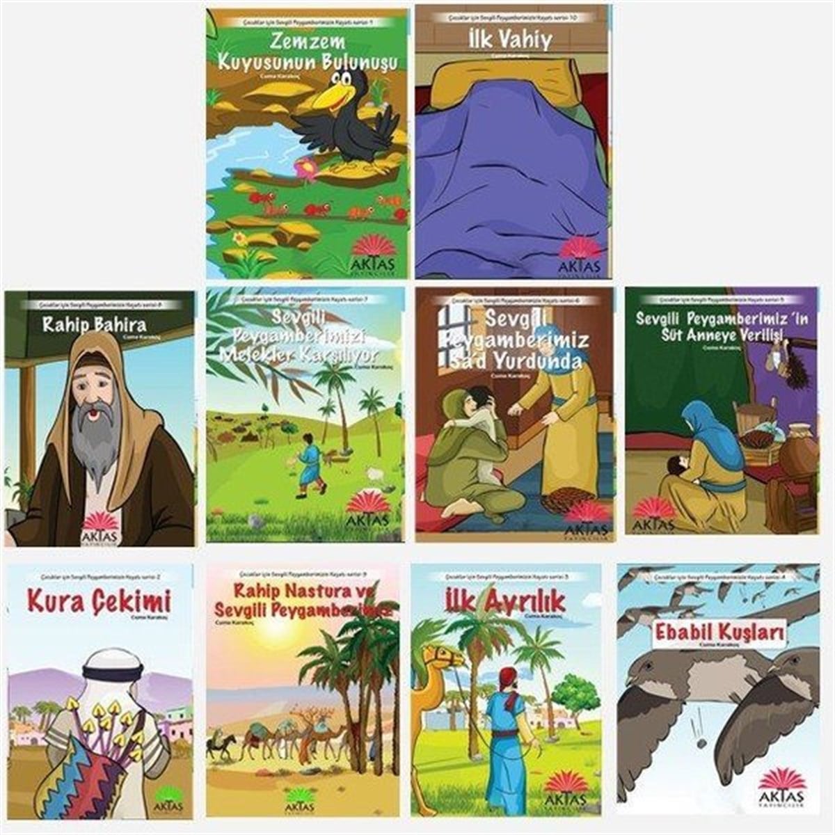 Cuma KarakoçIslami Çocuk KitaplariÇocuklar İçin Sevgili Peygamberimizin Hayatı Serisi Seti-10 Kitap Takım