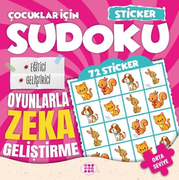 KolektifEgitim Etkinlik KitaplariÇocuklar İçin Sudoku - Orta Seviye 1 - Sticker Hediyeli