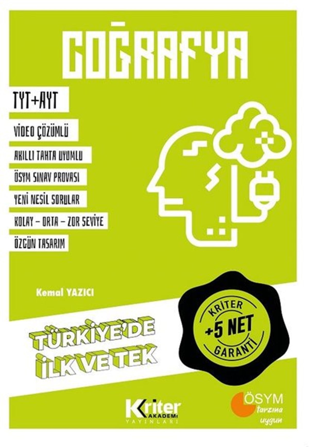 Kemal YazıcıTemel Yeterlilik Testi - Alan Yeterlilik Testi (YKS-TYT/AYT)Coğrafya-5 Net Garantili-Türkiye'de İlk ve Tek