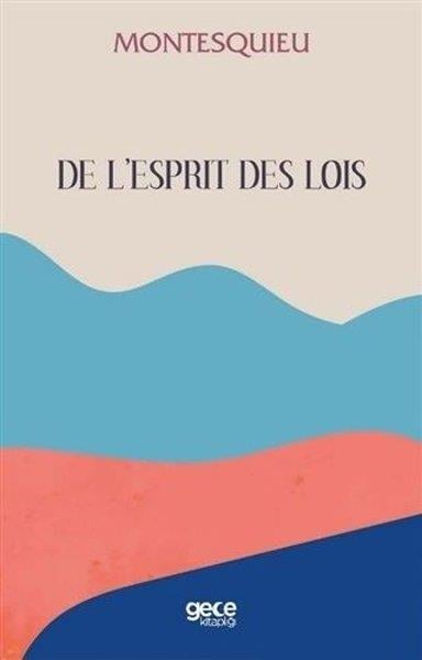 MontesquieuFrenchDe L'esprit Des Lois