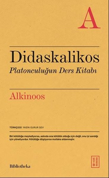 AlkinoosFelsefe BilimiDidaskalikos: Platonculuğun Ders Kitabı