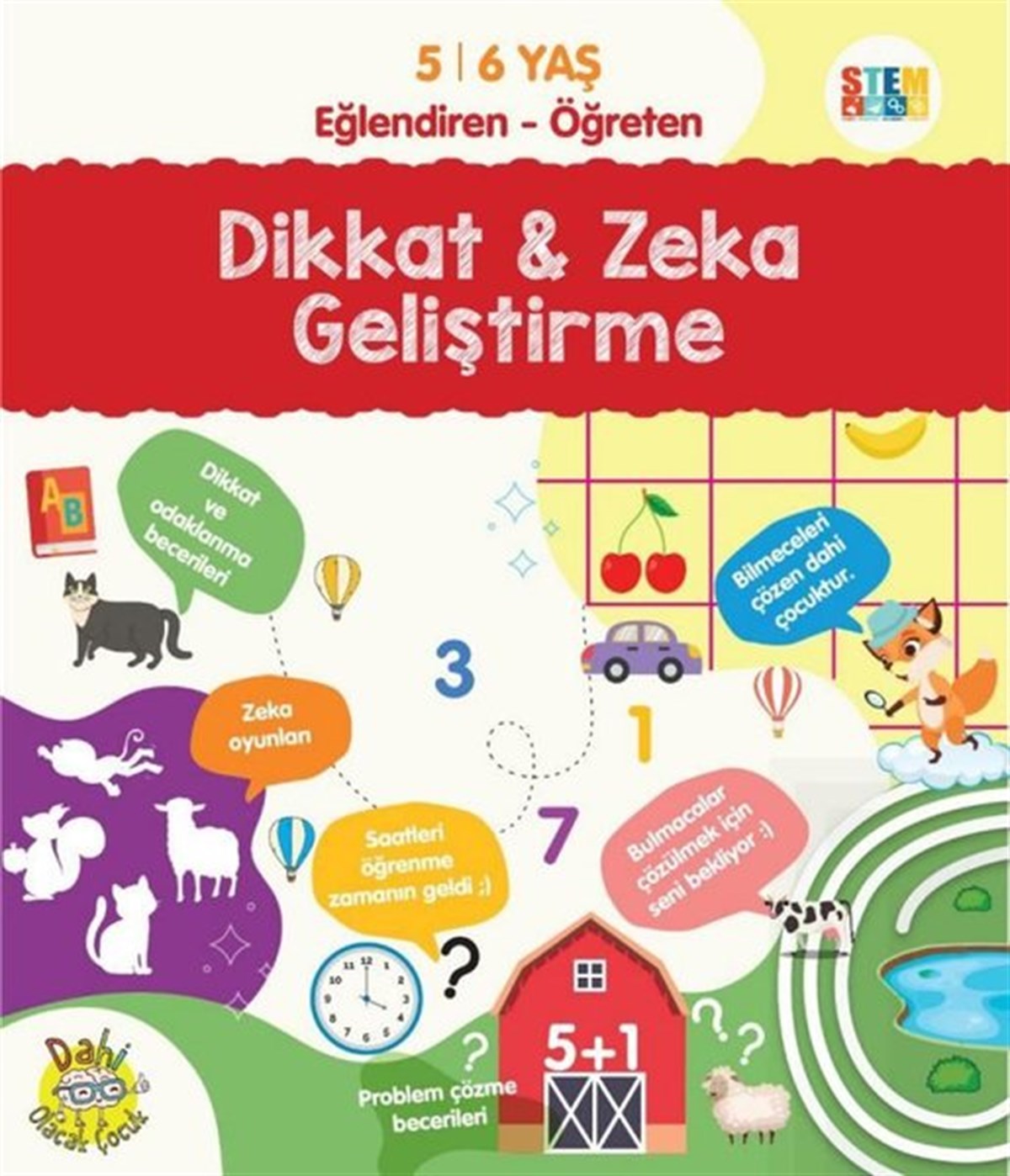 Fethi GürbüzEgitim Etkinlik KitaplariDikkat ve Zeka Geliştirme 5-6 Yaş Eğlendiren - Öğreten