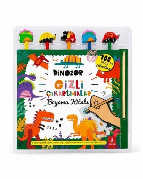 KolektifEgitim Etkinlik KitaplariDinozor Gizli Çıkartmalar Boyama Kitabı