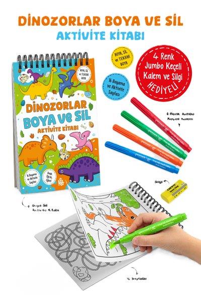 KolektifBoyama KitaplarıDinozorlar - Boya ve Sil Aktivite Kitabı 3 + Yaş
