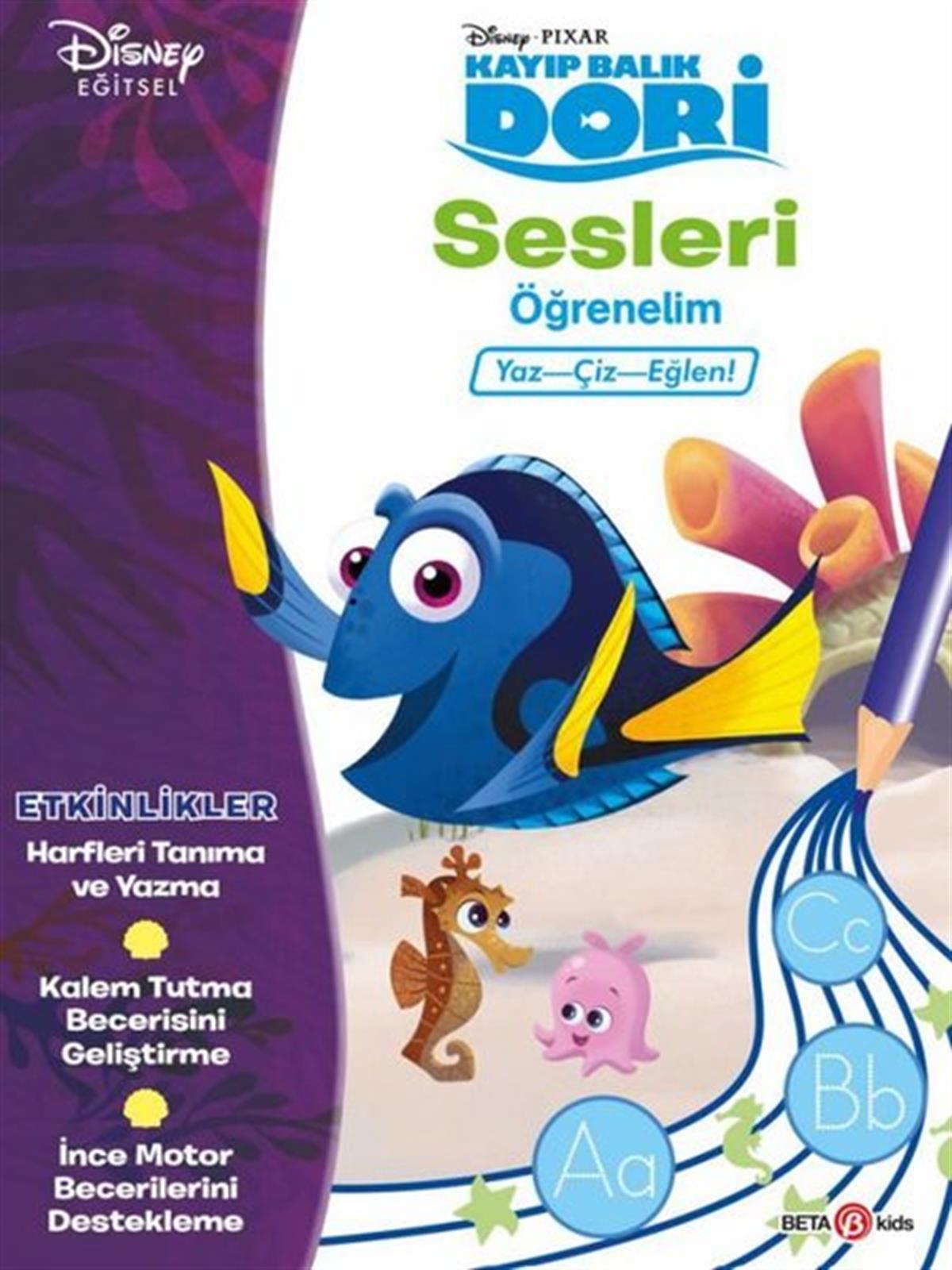 KolektifEgitim Etkinlik KitaplariDisney Eğitsel Kayıp Balık Dori Sesleri Öğrenelim 4+Yaş