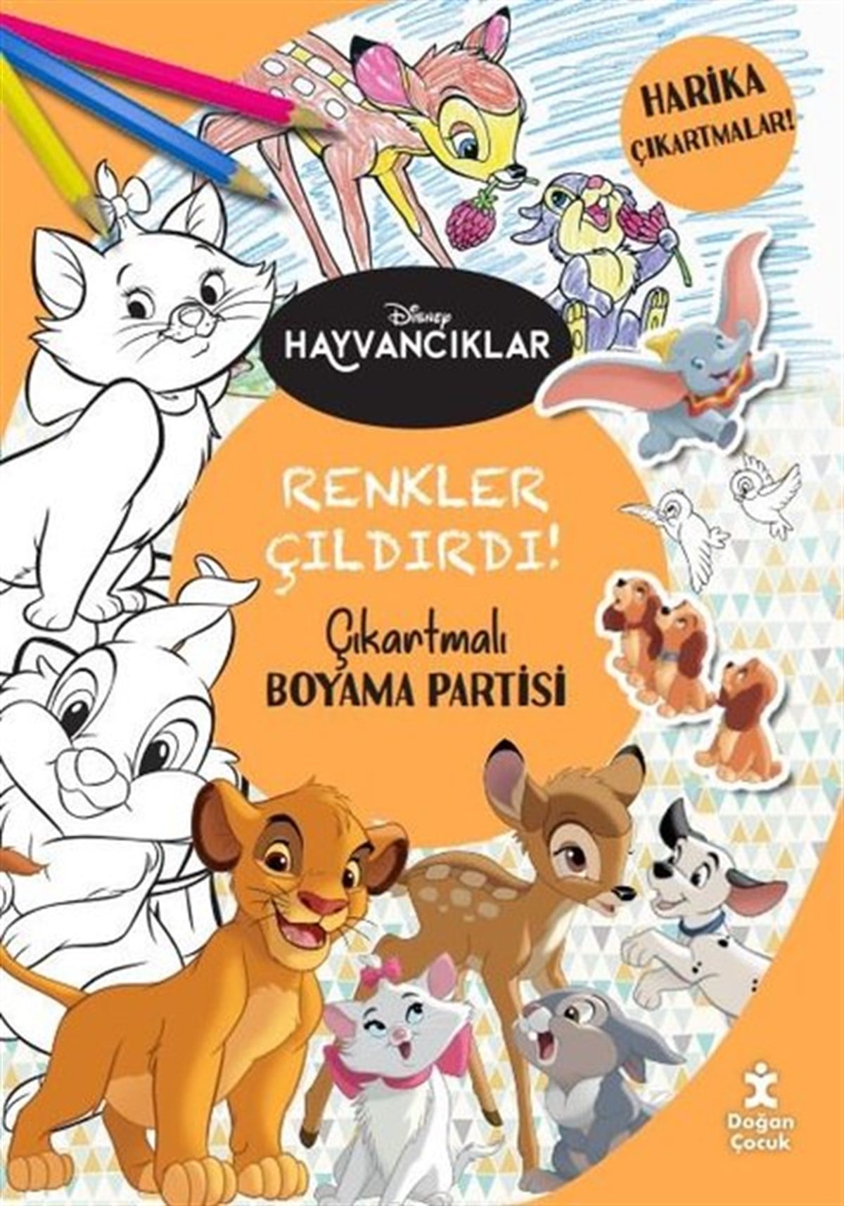 KolektifEgitim Etkinlik KitaplariDisney Hayvancıklar Renkler Çıldırdı! Çıkartmalı Boyama Partisi