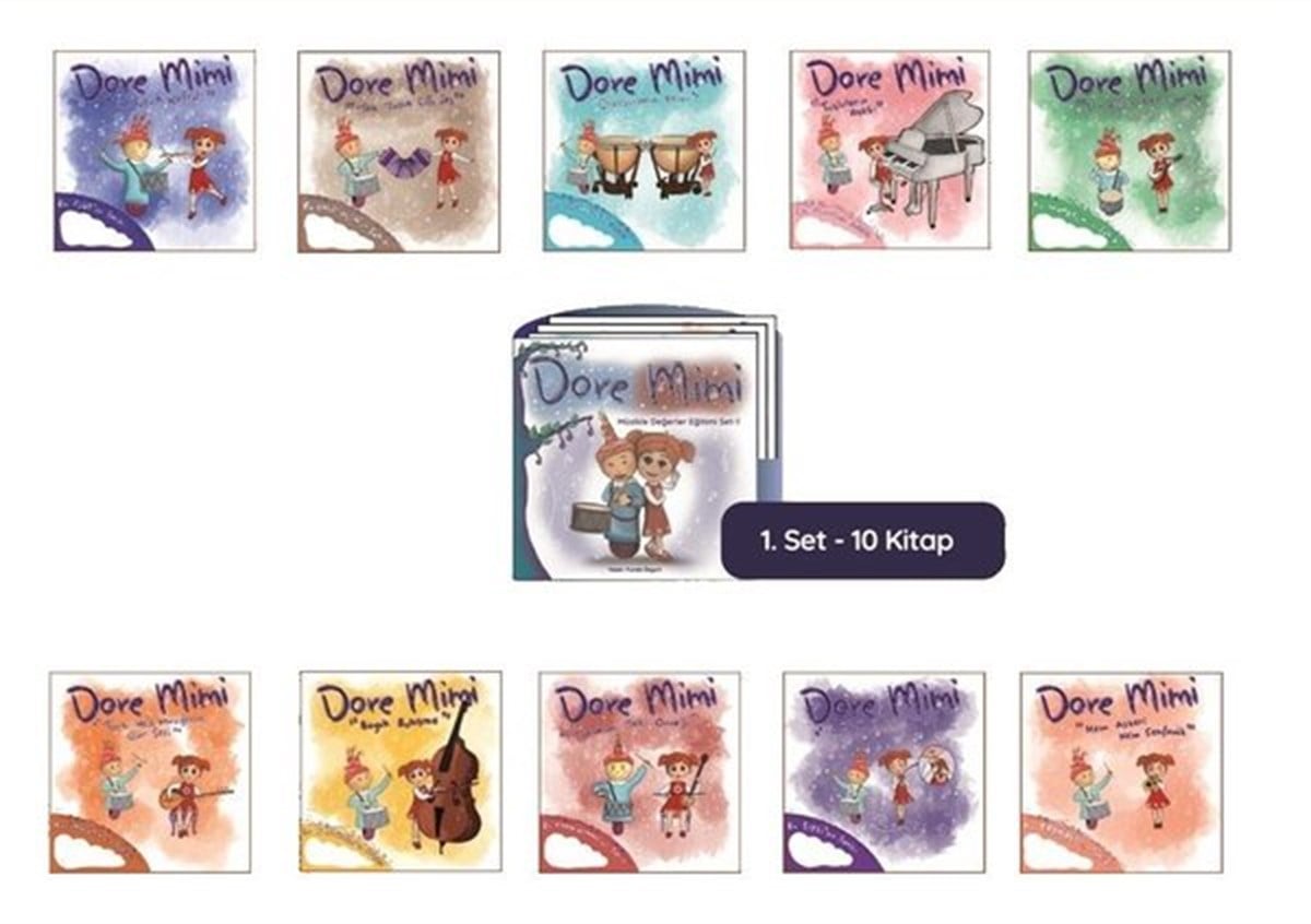 Funda ÖzyurtBilim Tarihi KitaplarıDore Mimi - Müzikle Değerler Eğitimi Set 1 - 10 Kitap Takım