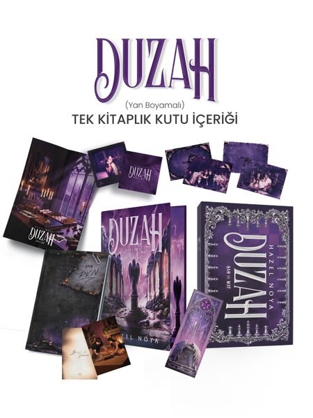 Hazel NoyaTürk RomaniDuzah 3: Şah ve Mat-Tek Kitaplık Kutu-Yan Boyamalı