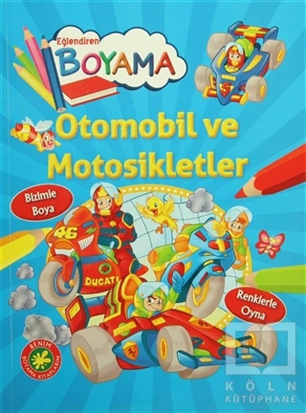 KolektifBoyama KitaplarıEğlendiren Boyama - Otomobil ve Motosikletler