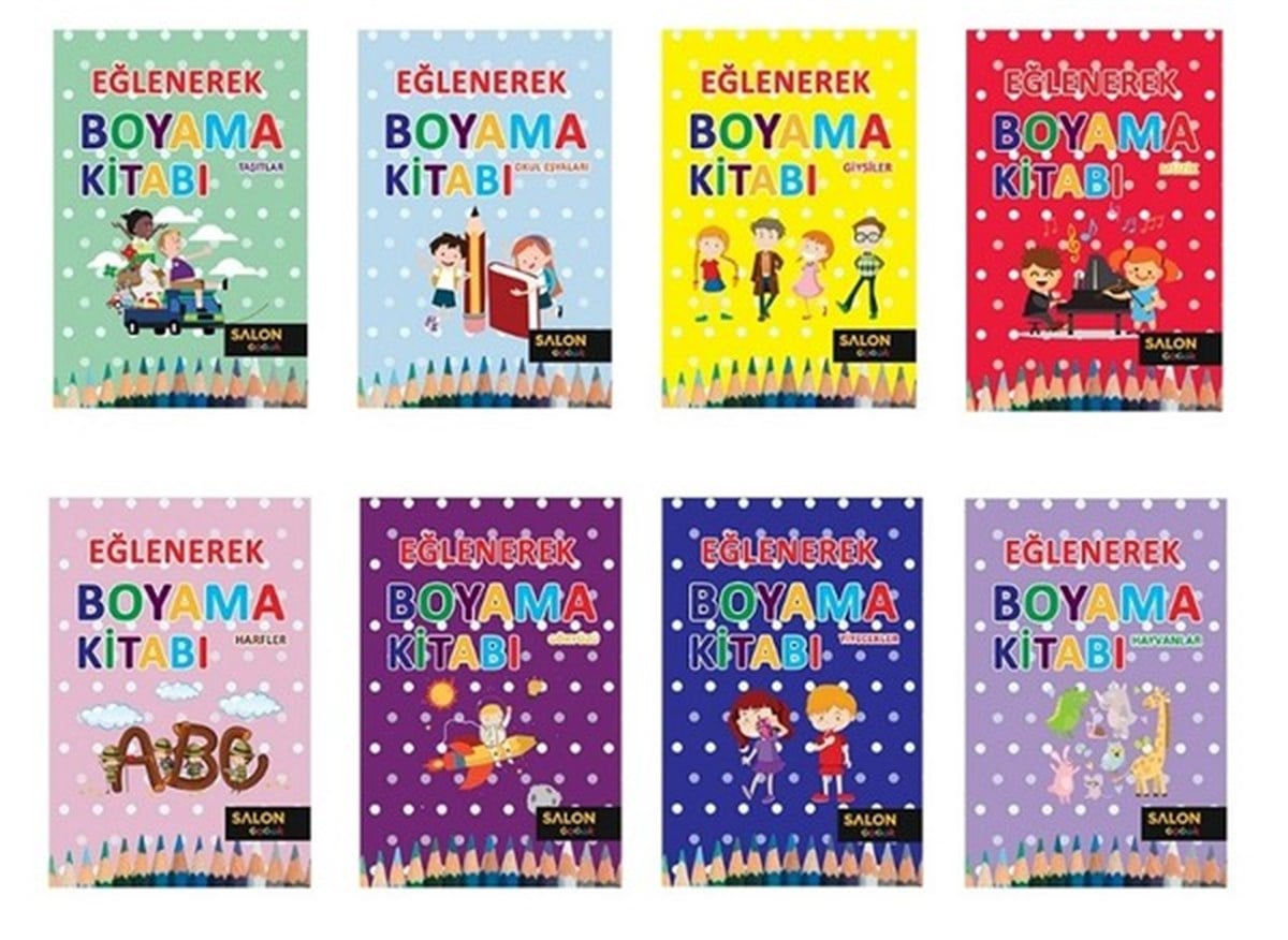 KolektifBoyama KitaplarıEğlenerek Boyama Seti-8 Kitap Takım