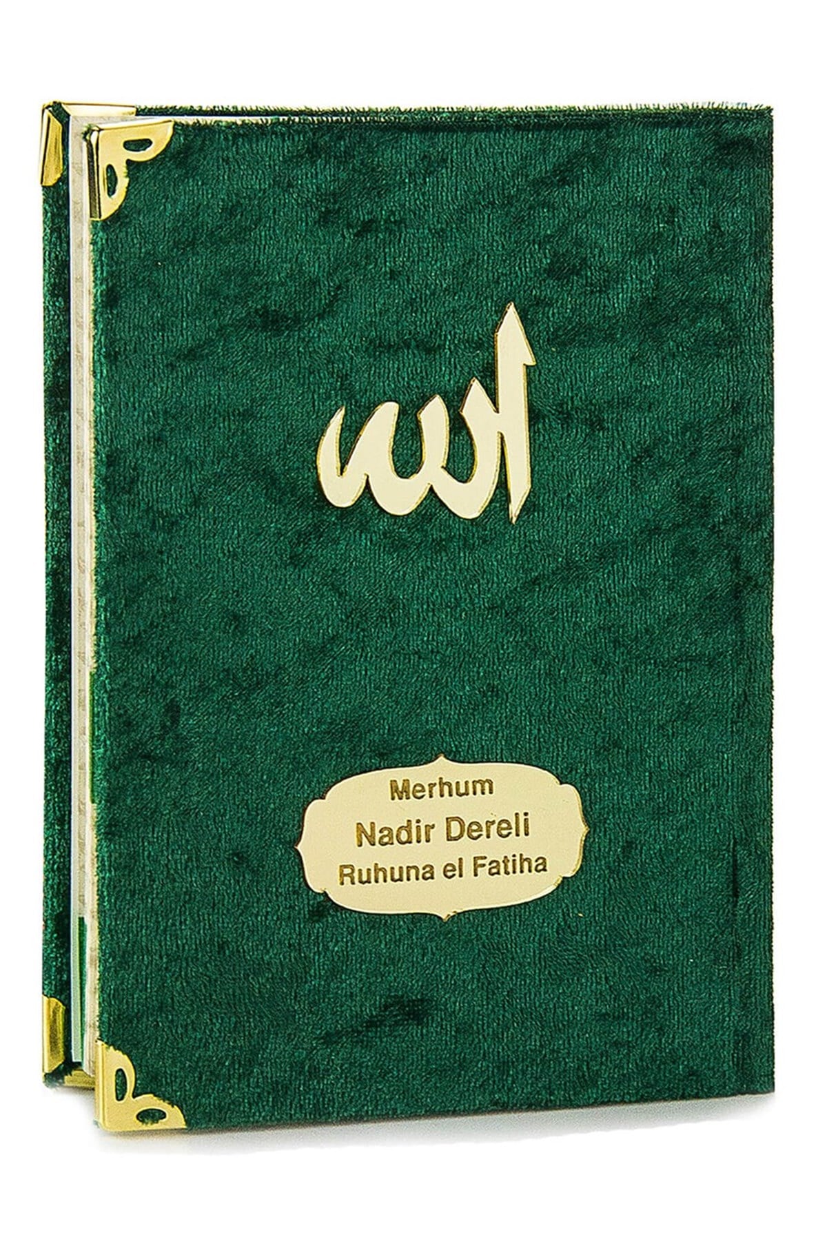Ekonomik Kadife Kaplı Yasin Kitabı - 80 Sayfa - Yeşil Renk